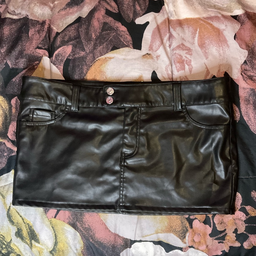 Leather Mini Mini Skirt